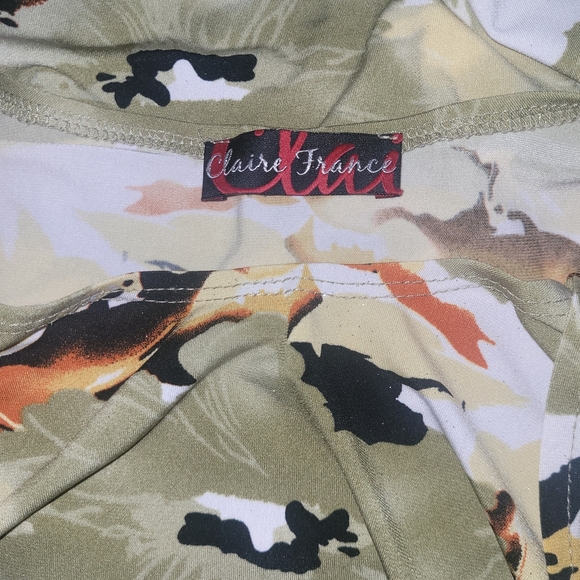 Claire France Floral Print Short Sleeve Top XL - Picture 6 of 6